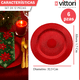 thumbnail image 2 of Juego de 6 Bajo Platos VITTORI Redondo de Vidrio Color Rojo, 2 of 5