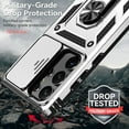 thumbnail image 5 of Fashion Case with Holder Stander Kickstand Drop Resistant Shockproof Case For Samsung Galaxy S23 Ultra, 5 of 8