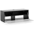 thumbnail image 4 of SONOROUS Studio ST-110B I/R Friendly Wood and Glass TV Stand with Hidden Wheels for Sizes up to 65" (Modern Design with 4 Shelves for Your Audio/Video Components and Consoles) - White Glass Cover, 4 of 6