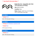 thumbnail image 2 of Brake Shoe Set - Compatible with 1964 - 1974 Chevy C10 Pickup 1965 1966 1967 1968 1969 1970 1971 1972 1973, 2 of 2