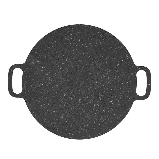 Poêle à griller coréenne ronde antiadhésive pour barbecue, 25 cm / 9,84 po, pour cuisine intérieure et extérieure
