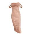 thumbnail image 3 of Birdeem Robe d'Été Mode Femme Slim en Maille Plissée Sans Manches à une Épaule, 3 of 5