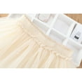 thumbnail image 4 of Povozer Dance Tutu Dresses for Toddler Girls Birthday Fluffy Soft Tulle Skirt(Beige,3-4Y), 4 of 6