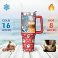 thumbnail image 4 of Christmas Red Santa Claus Gifts for Women Men, Xmas Ho Stainless Steel Insulated Travel Coffee Cup, 40 Oz Tumbler with Handle and Straw, Winter Holiday Water Bottle, 4 of 6