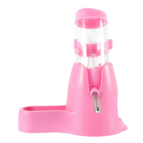 KAKOWELY Hamster Water Bottle 1 Set Hamster Water Bottle Multi-function Small Pet Feeder Water Feeder Kettle with Bracket5.91"X5.71"X3.15"