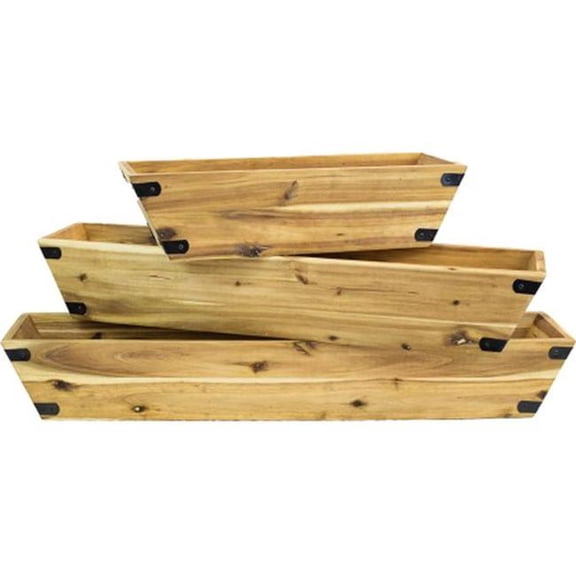 Syndicate Home & Garden 270343 36 in. Wood Window Box Planter, Pack of 2