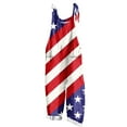 thumbnail image 2 of DDAPJ pyju American Flag Jumpsuits for Women 4th of July Patriotic Rompers Sleeveless Spaghetti Strap Baggy Overalls Jumpers with Pockets Sales of The Day Clearance Red XXL, 2 of 5