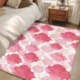 thumbnail image 4 of Pink Geometric Moroccan Area Rugs 4'x6', Washable Small Throw Rugs for Office Bathroom, Abstract Art Pink Ombre Modern Indoor Outdoor Rug Non-Slip Low Pile Carpet Runner Reversible Floor Mats, 4 of 8