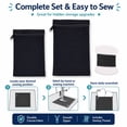 thumbnail image 7 of KYJiuLiu 2-Pack Sew-in Side Pocket with Zipper for Coats, Jackets & Sweatshirts, Hidden Travel Security Wallet Pocket (Black), 7 of 7