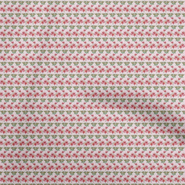 oneOone Cotton Flex Pastel Pink Fabric Floral Craft Projects Decor Fabric Printed By The Yard 40 Inch Wide