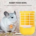 thumbnail image 1 of Cuenco de comida para conejos 2 en 1, estante de hierba de heno, estante de alimentación de animales pequeños (amarillo) Likrtyny Mascotas, 1 of 8