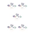 thumbnail image 2 of stanreset 7pcs/set Cake Topper Heart Shape Wedding Birthday Cake ple Design Paper Top Flag Decoration, Silver Type2 NO2, 2 of 6