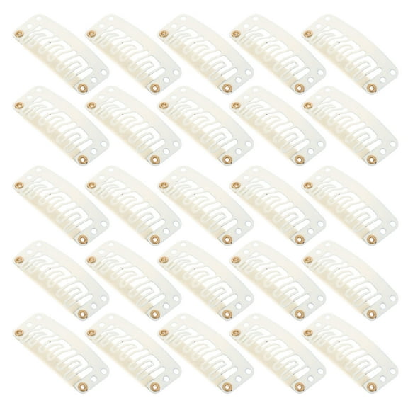 ETHZZLE 60Pcs Snap Hair Clips Brown Ushape Iron for Hair Extension Women Outdoors