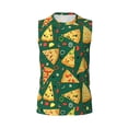 thumbnail image 6 of Lsque Pizza Print Men's Cotton Blend Sleeveless Muscle Shirts (S-3XL)- Moisture Wicking, Odor Protection, UPF 30+,3X-Large, 6 of 8