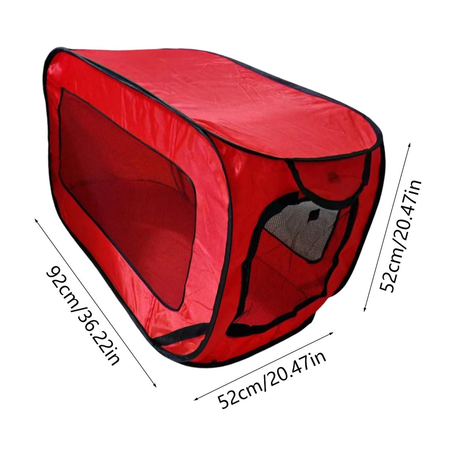 Roiihwy Collapsible Dog Crate - Portable Travel Kennel for Large Dog, 4-Door Pet Crate with Mesh Windows, Indoor & Outdoor