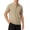 Beige, variant on LMOIPLI Mens Short Sleeve Mandarin Collar Henley Shirt Soft Breathable Casual Top for Daily and Business Casual Wear Navy L