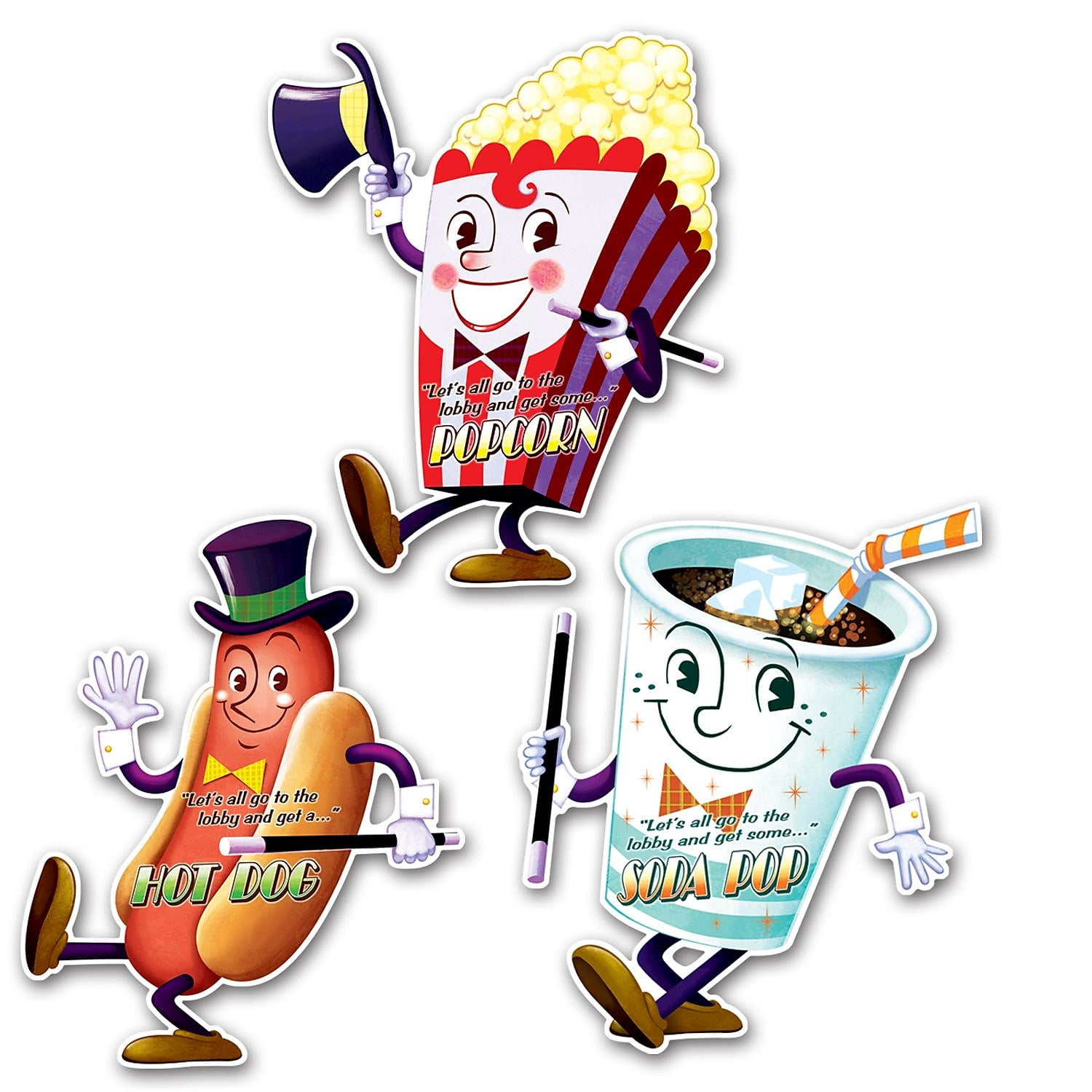 Beistle 18'' Movie Night Cutouts 9/Pack (57464)