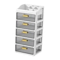 thumbnail image 3 of Organizador de escritorio con compartimentos y cajones. Almacenamiento cosmético moderno, ideal para Blanco de 5 niveles, 3 of 9