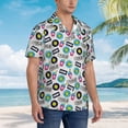 thumbnail image 2 of KLL Men's Hawaiian Shirt Short Sleeve Button Down Beach Shirts-American Musical, 2 of 5