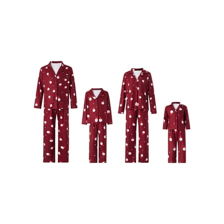 

Family Christmas Pjs Matching Sets Santa Claus Pattern Long-sleeve Tops Straight-leg Pants Pet Pajamas