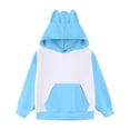 thumbnail image 3 of Likimi Child Toddler Girls Hoodies With Pocket Color Block Hooded Sweatshirt For Girls Long Sleeve Everyday Wear Fashion Pullover Size 2-3 Years, 3 of 6