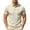 Khaki, variant on hoksml Men's Short Sleeve Collared Shirt 3 Button Collared Solid Breathable Regular Fit Golf Top for Business Daily Vacation Casual Wear