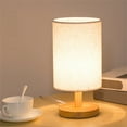 thumbnail image 4 of Tcwhniev Modern Table Lamp 10.2" Beige Remote Control LED Linen Night Light Warm White Bedside Lamp USB Powered for Bedroom Living Room Decoration(Three Color Adjustable), 4 of 11