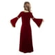thumbnail image 4 of Vestido medieval renacentista para niñas, disfraz de princesa reina, vestido de cosplay, bata roja con vuelo para niñas, disfraces de vampiro para Halloween, 4 of 4