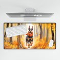 thumbnail image 4 of Welcome Fall Doberman Pinscher Strolling Through the Autumn Maple Forest Desk Mat Full Keyboard Mouse Pad Doberman Dog Lover Gifts Large Mousepad - 12012, 4 of 5