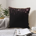 thumbnail image 4 of KLL Sparkling Pink Night Sky Decorative Throw Pillow Covers Velvet Soft for Couch Sofa Bedroom Living Room Outdoor (No pillow core)- 18"x18", 4 of 5