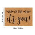 thumbnail image 3 of Waterproof Coir Mats Outdoor Door Mat Inside Summer Rug Outdoor Low-Profile Non-Slip Front Welcome Mat Perfect for Front Door and Entryway Outdoor and Indoor, 16x24 Inch OH yAy it's you!, 3 of 5