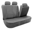 thumbnail image 5 of FH Group Car Seat Covers PU Leather for Auto, Full Set with Carpet Floor Mats, Gray, 5 of 9