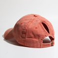 thumbnail image 1 of Gorra de béisbol ahuecada con cola de caballo para mujer, sombreros de lavado, sombrero de Sol de caza de mezclilla, algodón, deportes al aire libre, visera de etiqueta Simple, gorra informal, 1 of 4