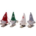 thumbnail image 1 of 4 Uds. Colgante de muñeco de nieve de dibujos animados de Navidad muñeco de esquí sin rostro, accesorios de decoración navideña Rojo Verde, 1 of 5