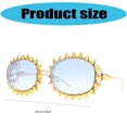 thumbnail image 5 of Fashion Oval Sunglasses with Rivet Studded For Music Festival And Various Event, 5 of 10