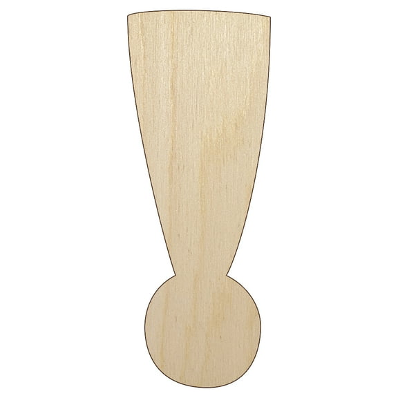 Exclamation Mark Punctuation Wood Shape Unfinished Piece Cutout Craft DIY Projects - 4.70 Inch Size - 1/8 Inch Thick