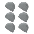 thumbnail image 1 of Uxcell 6 Pcs Gorra de Calavera Absorbente de Sudor para Hombres Gris Claro, 1 of 7