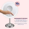 Conair Unbound Mirror Rechargeable LED Lighted With 10x Spot ...