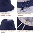 thumbnail image 3 of Sombreros de algodón para mujer, sombrero de playa para el sol, adolescentes, niñas, ala ancha, gorras de pescador de verano, 3 of 6