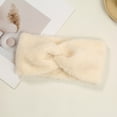 thumbnail image 3 of NWOKYZGH Fuzzy Winter Headbands for Girls, Plain Ear Warmer Headband for Kids, Wide Furry Head Warmers for Women, Cold Weather Thick Stretch Elastic Knot Hair Accessories, 3 of 9