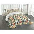 thumbnail image 3 of Ambesonne Cactus Quilted Bedspread Set 3 Pcs, Mexican Succulent Plant, King Size, Multicolor, 3 of 5