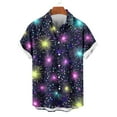 thumbnail image 4 of Blusa y camisa de manga corta con cuello vuelto para hombre, blusa informal de moda con cuello vuelto, blusa estampada de manga corta con botones, blusa de poliéster para hombre, 4 of 6