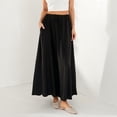 thumbnail image 3 of Douhoow Women Flowy Long Skirts Vintage Floral Print High Waist Swing Skirt with Pockets, 3 of 9