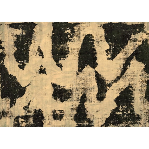 Ahgly Company Indoor Rectangle Abstract Brown Modern Area Rugs, 3' x 5'