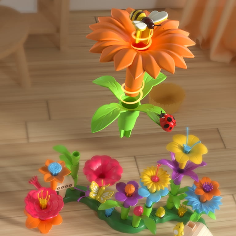 全巻セット *Flower garden* Lucky Doug Flower Garden Building Toys, 81 Pcs STEM Educational