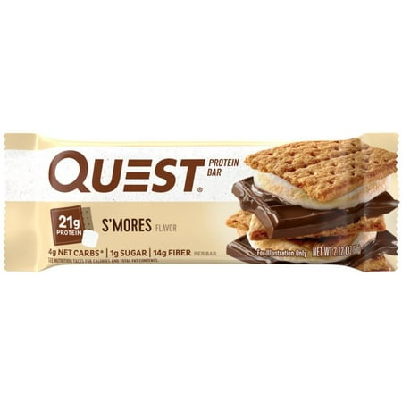 Quest Protein Bar, S'mores, 20g Protein, 4 Ct