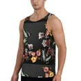 thumbnail image 2 of Fotbe Butterfly with Fowers Pattern Men's Quick Dry Workout Tank Top Gym Muscle Tee Fitness Bodybuilding Sleeveless T Shirt Breathable Workout Shirt-3X-Large, 2 of 9