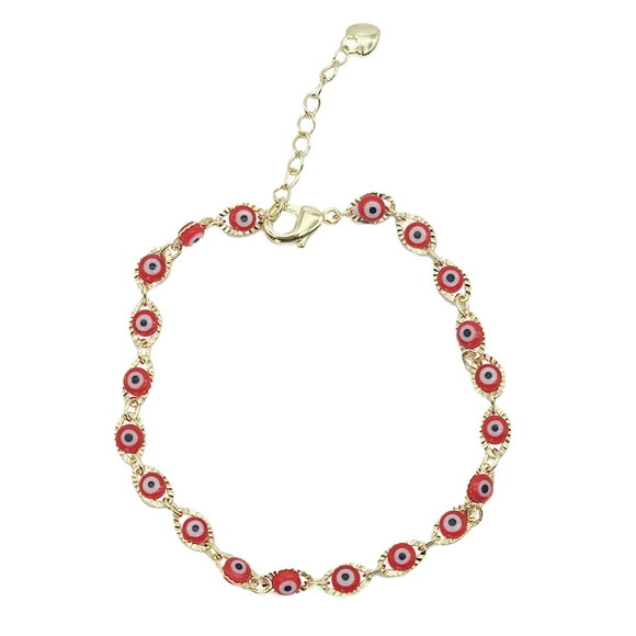 Pulsera Oro laminado Ojo Turco Roja Moon
