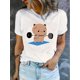 thumbnail image 1 of Camiseta De Mujer Ligera Y Suave VeranoStylish Women's Graphic Bear Weightlifting T-Shirt - White Casual Round Neck Short Sleeve Tee, Soft Polyester Fabric, Perfect for Summer and Gym Wear, Casual W, 1 of 6
