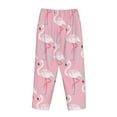 thumbnail image 5 of Goofa Pink Flamingo Printed Soft Pajama Pants for Women, Wide Leg Comfy Casual Lounge Yoga Pants-Large, 5 of 9